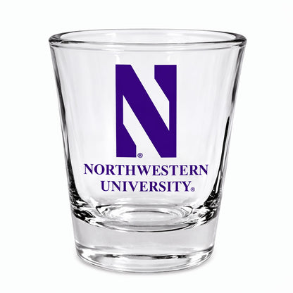 Northwestern University Wildcats 1.5 oz. Clear Collector Shot Glass with N & Northwestern University Design