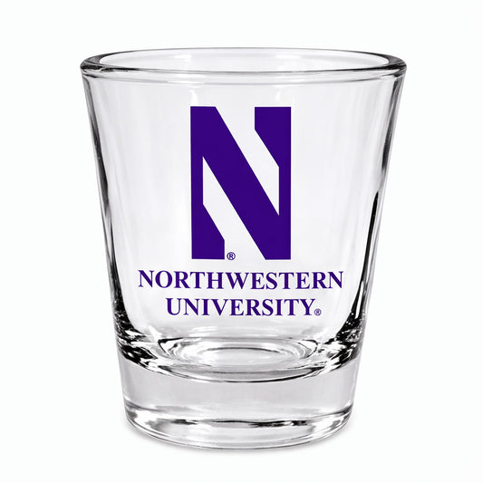 Northwestern University Wildcats 1.5 oz. Clear Collector Shot Glass with N & Northwestern University Design
