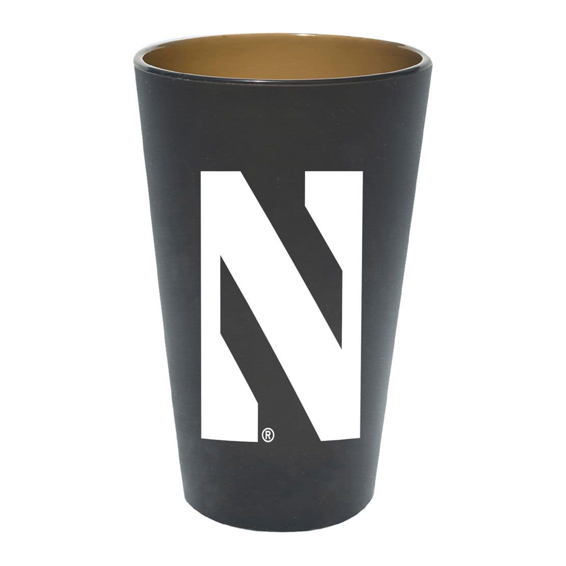 Northwestern University Wildcats 16 oz. Black Silicone Pint Glass With Stylized N Design