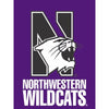 Northwestern University Wildcats 12"X18" Purple Garden Flag with N-Cat & Northwestern University Wildcats Design