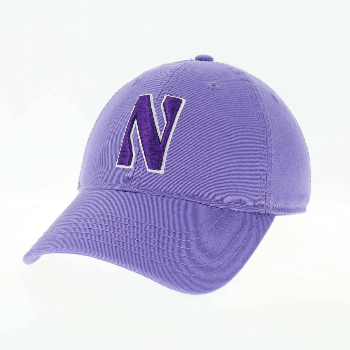 Northwestern University Wildcats Legacy Unconstructed Adjustable Lilac Hat with Stylized N Design