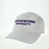 Northwestern University Wildcats Legacy Unconstructed Adjustable White Hat with Straight Northwestern University Design