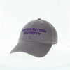 Northwestern University Wildcats Legacy Unconstructed Adjustable Dark Grey Hat with Straight Northwestern University Design