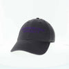 Northwestern University Wildcats Legacy Unconstructed Adjustable Charcoal Hat with Purple Straight Northwestern University Design