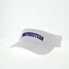 Northwestern University Wildcats White Visor with Arched Northwestern Design