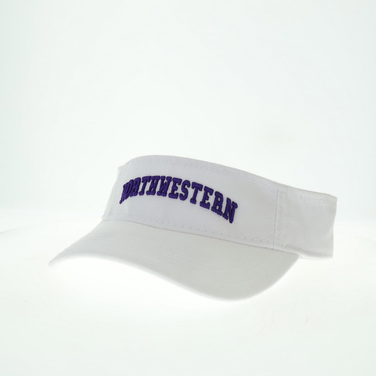 Northwestern University Wildcats White Visor with Arched Northwestern Design