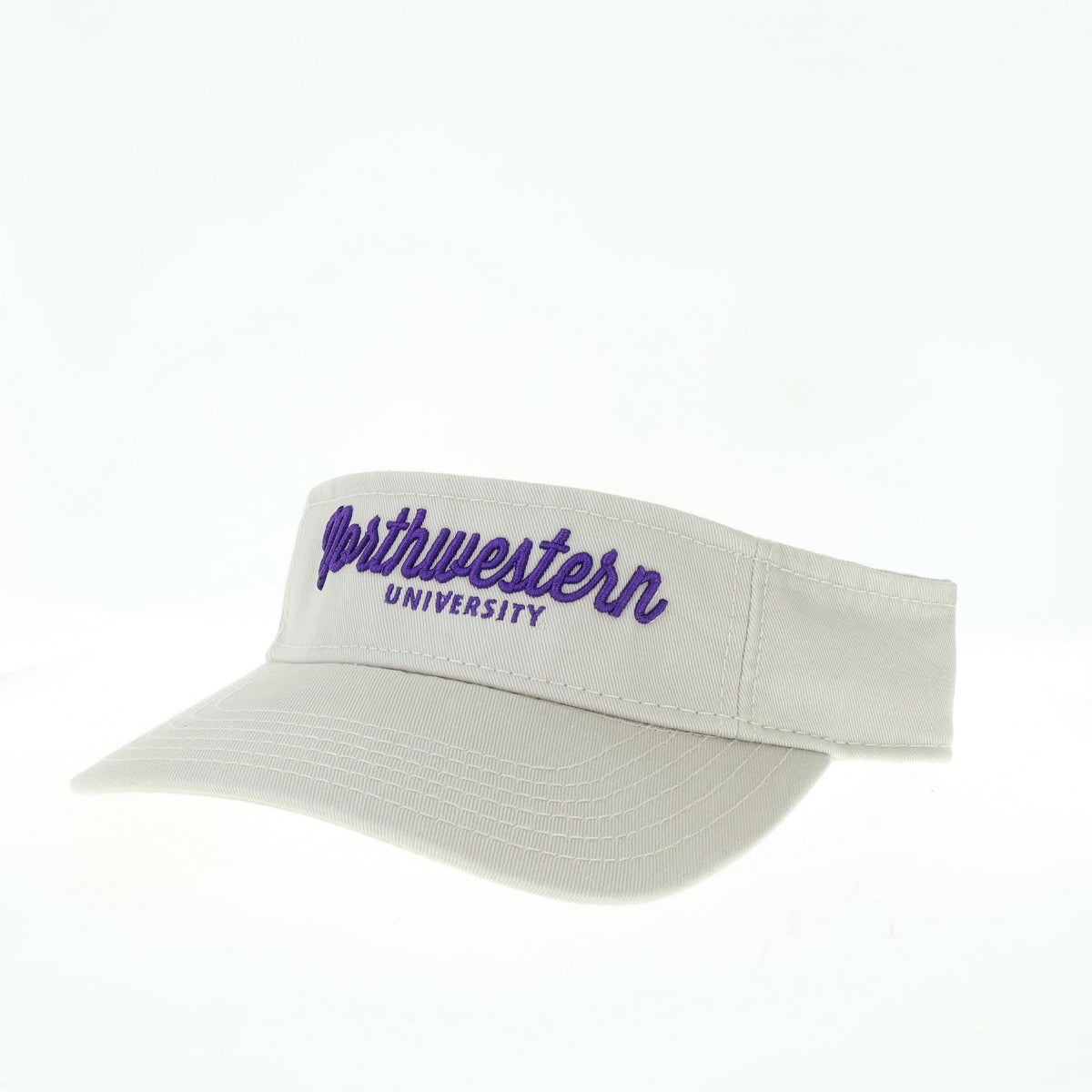Northwestern University Wildcats Stone Almond Cream Visor with Script Northwestern Design