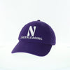 Northwestern University Wildcats Unconstructed Purple Cotton Twill Hat with N & Cheerleading Design