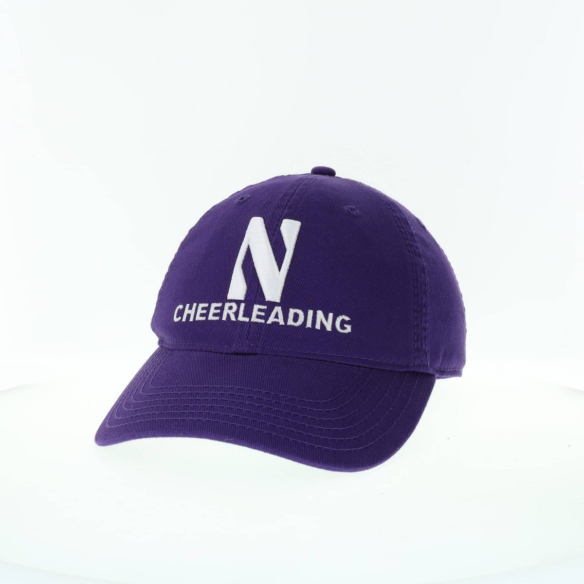 Northwestern University Wildcats Unconstructed Purple Cotton Twill Hat with N & Cheerleading Design