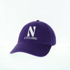 Northwestern University Wildcats Unconstructed Purple Cotton Twill Hat with N & Cycling Design