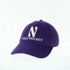 Northwestern University Wildcats Unconstructed Purple Cotton Twill Hat with N & Field Hockey Design