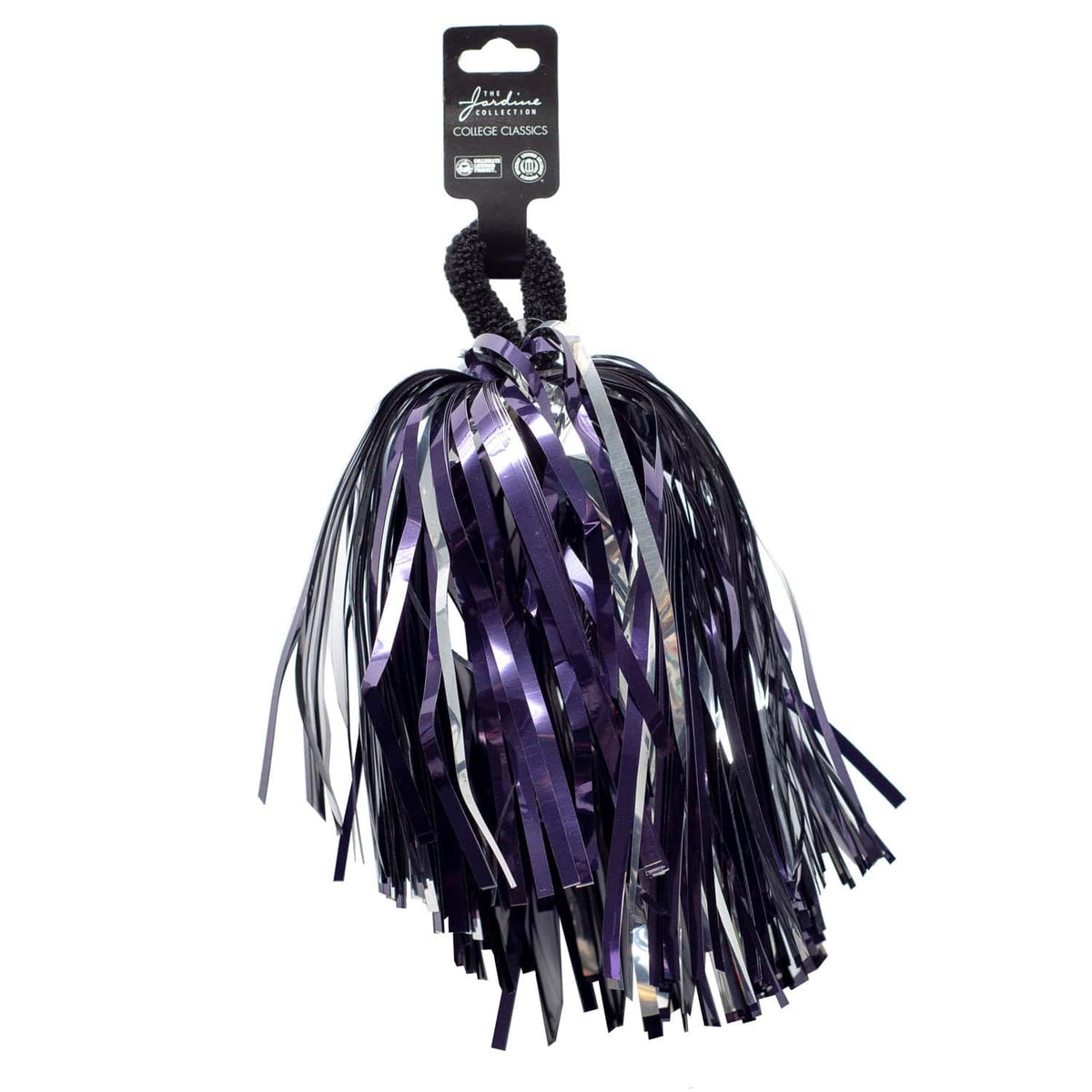 Northwestern University Wildcats Purple & Silver Shimmer Hair Wrist Pom