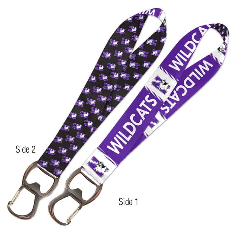 Northwestern Wildcats Full Color Keystrap Bottle Opener