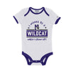 Northwestern University Wildcats Infant White Bodysuit Onesie with I Wanna Be a Wildcat! Design