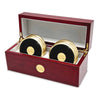 Northwestern | Kellogg Stacked Design Gold Medallion Gold Tone Coaster Set of Six