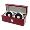 Northwestern | Kellogg Stacked Design Silver Medallion Silver Tone Coaster Set of Six