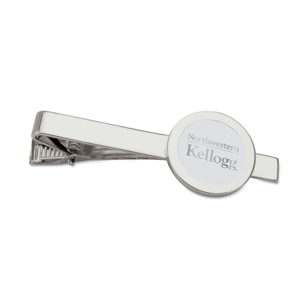 Northwestern | Kellogg Silver Plated Tie Bar with Stacked Design
