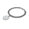 Northwestern | Kellogg Silver Plated Charm Bracelet with Stacked Design