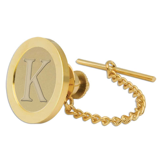 Northwestern | Kellogg Gold Plated Tie Tack/Lapel Pin with K Design