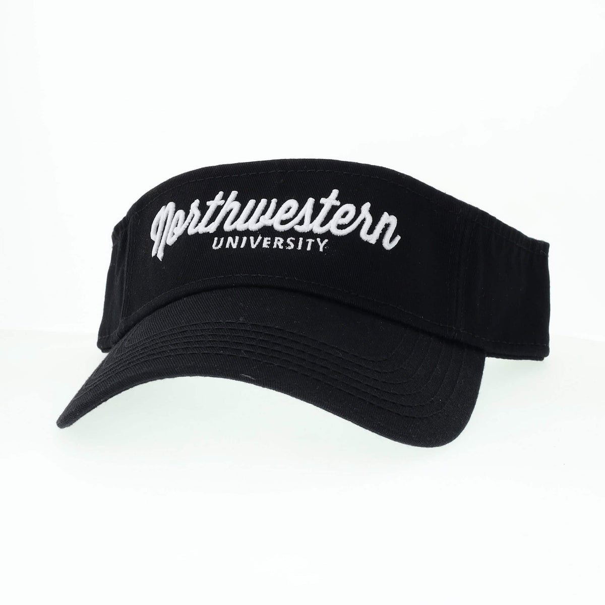 Northwestern University Wildcats Black Visor with Script Northwestern Design