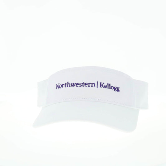 Northwestern I Kellogg White Cotton Twill Visor