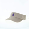 Northwestern University Wildcats Khaki Visor with Stylized N Design