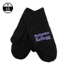 Northwestern I Kellogg Arya Black Cable Knit Mittens