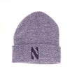 Northwestern University Wildcats Adult Purple Marled Cuffed Knit Cap with Stylized N Design