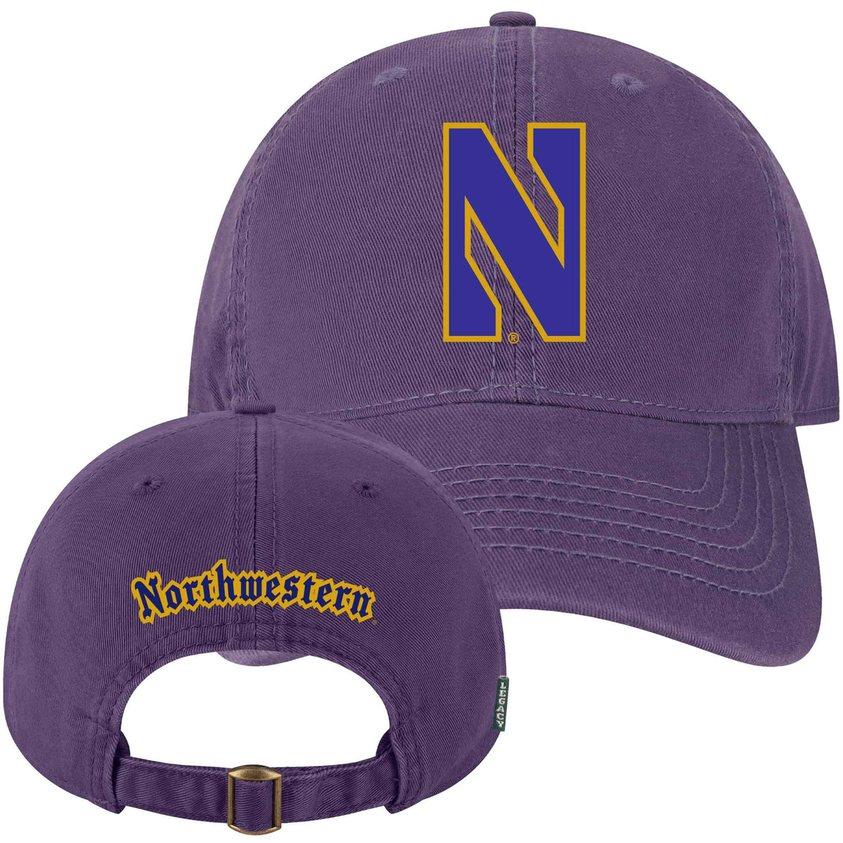 Northwestern University Wildcats Legacy Unconstructed Adjustable Purple Hat with Gothic Stylized N