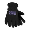 Northwestern I Kellogg Peak Black Micro Fleece Gloves