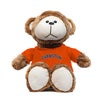 Brown Copper Monkey Wearing Orange "Evanston" Tee Shirt