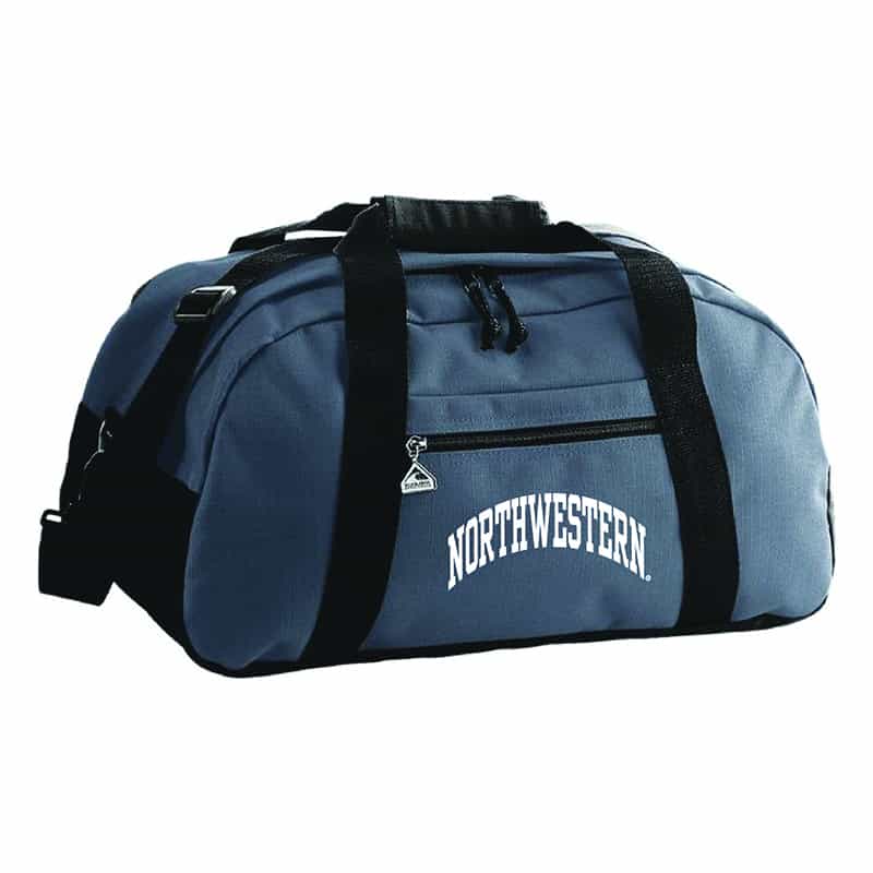 Northwestern University Wildcats Augusta Sportswear Graphite Jumbo Ripstop Duffle Bag AS1703