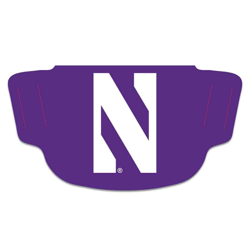 Northwestern University Wildcats Purple Fan Mask Face Cover With Stylized N Design