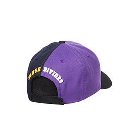 Northwestern University Wildcats House Divided Hat with Michigan Wolverines with Blue Panel & Maize M