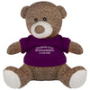 Northwestern University Wildcats Knitted Brown Teddy Bear Wearing Purple "Somebody from Northwestern Loves Me" Tee Shirt