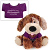 Northwestern University Wildcats Luke The Plush Dog Wearing Purple "Somebody from Northwestern Loves me" Tee Shirt