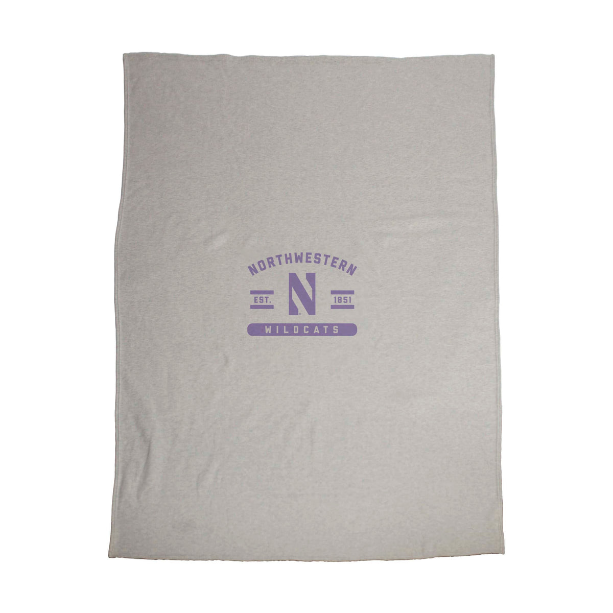 Northwestern University Wildcats Oatmeal Super-soft Sublimated Sweatshirt Blanket