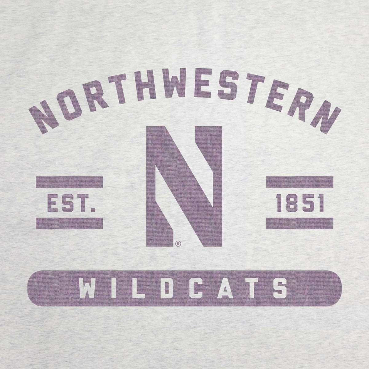 Northwestern University Wildcats Oatmeal Super-soft Sublimated Sweatshirt Blanket