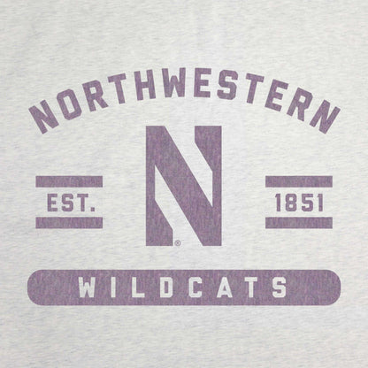 Northwestern University Wildcats Oatmeal Super-soft Sublimated Sweatshirt Blanket