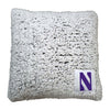 Northwestern University Wildcats Natural Color Frosty Fleece Pillow 16"X16"