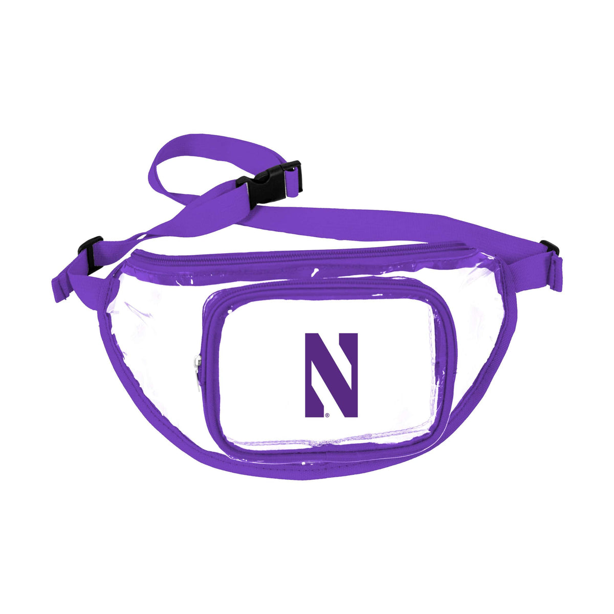 Northwestern University Wildcats Clear Purple Accent Fanny Pack
