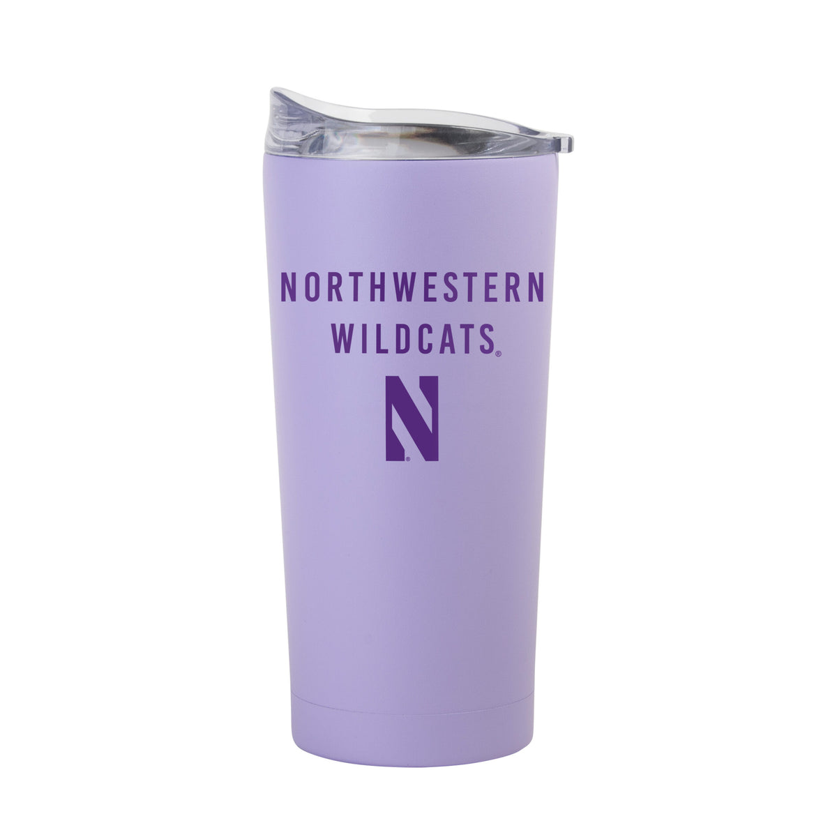 Northwestern University Wildcats 20oz Logobrands Powder Coat Lavender Tumbler