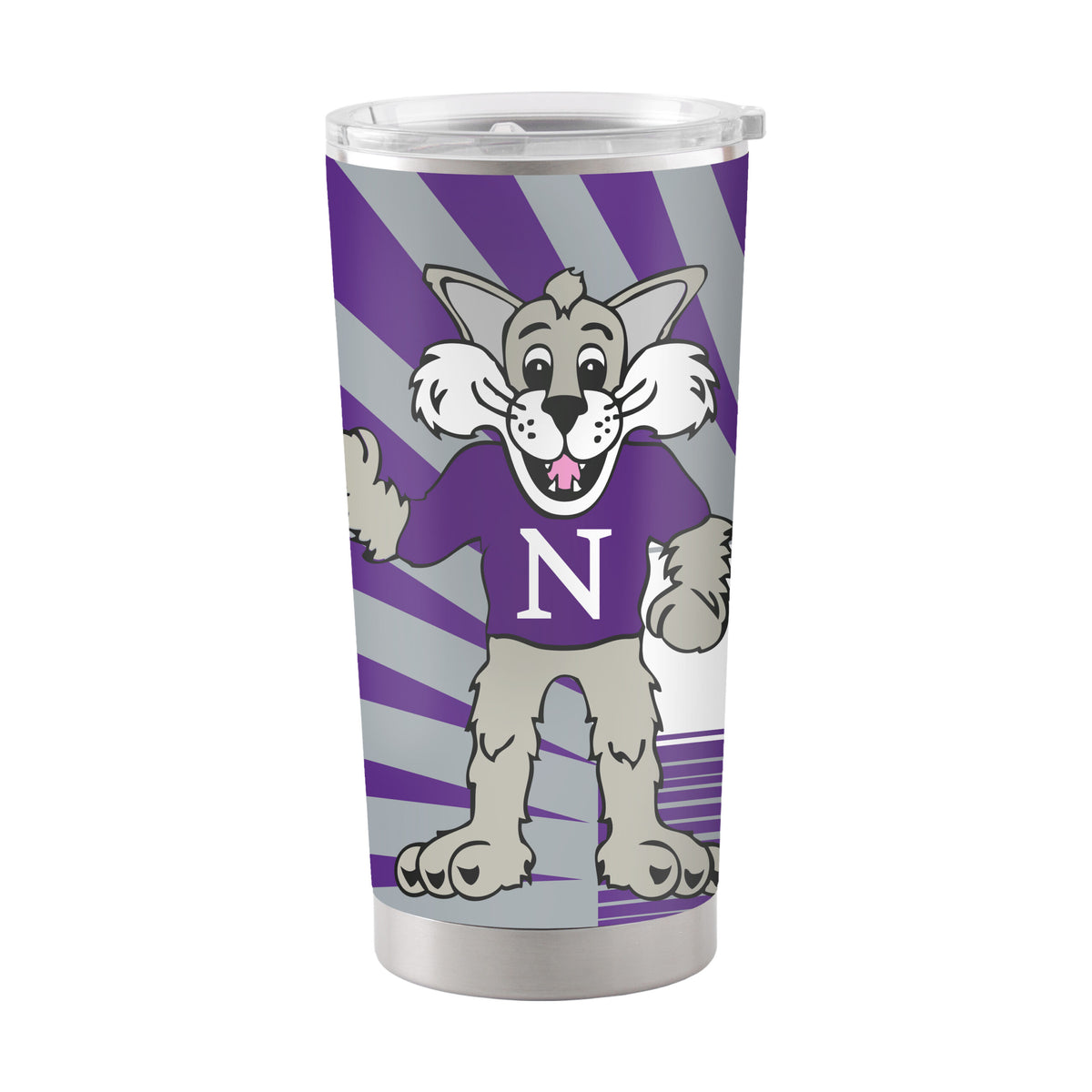 Northwestern University Wildcats 20oz Logobrands Big Willie Stainless Steel Tumbler