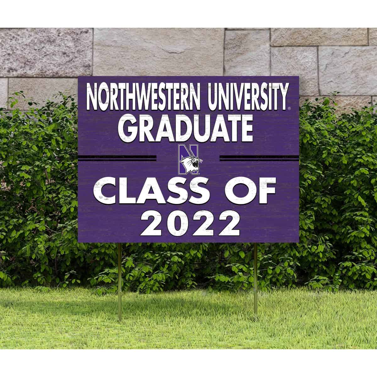 Northwestern University Wildcats Graduate Class of 2022 Yard Sign-1