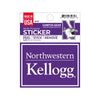 Northwestern University Wildcats Full Color Outside Application 4"X3" Rectangular Multi-Purpose Sticker Design #19 Kellogg