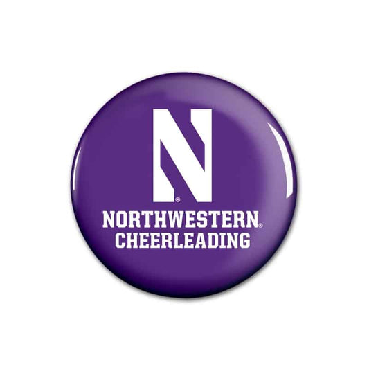 Northwestern Wildcats Button with Northwestern Cheerleading Design 1.75"