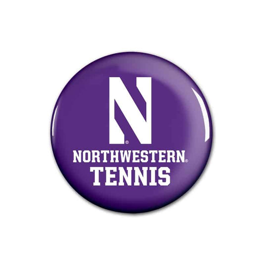 Northwestern Wildcats Button with Northwestern Tennis Design 1.75"