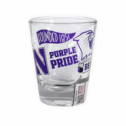 Northwestern University Wildcats 1.5 oz. Clear Collector Shot Glass with Native Design2