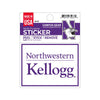 Northwestern University Wildcats Full Color Outside Application 4"X3" Rectangular Multi-Purpose Sticker Design #20 Kellogg