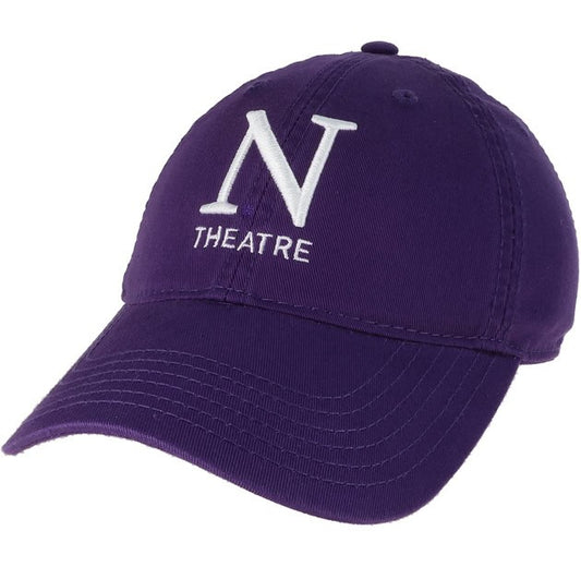 Northwestern Theatre Legacy Unconstructed Adjustable Purple Hat with N Design